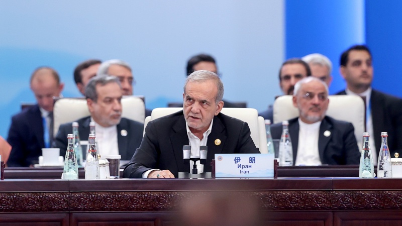 شنگھائی سربراہی اجلاس سے صدر ایران ڈآکٹر پزشکیان کا خطاب