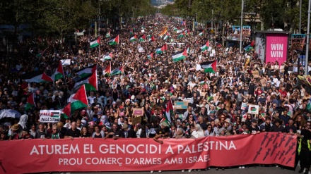 فلسطینی مظلوموں کی حمایت کا بڑھتا دائرہ ، لندن اور دیگر یورپی دار الحکومتوں میں وسیع مظاہرے