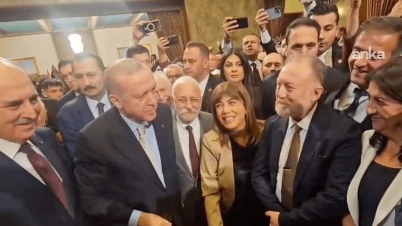 Hevdîtina Erdogan, Baxçelî û rayedarên DEM Partiyê li parlemana Tirkiyê