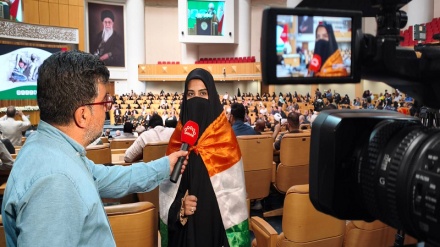 فلسطینی بچوں اور نوجوانوں کے ساتھ یکجھتی کے لئے تہران میں عظیم الشان اجتماع