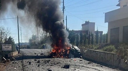 پەلاماری فڕۆکەی بێ فڕۆکەوانی ڕژێمی زایۆنی بۆ سەر ترۆمبیلێک لە باشووری لوبنان