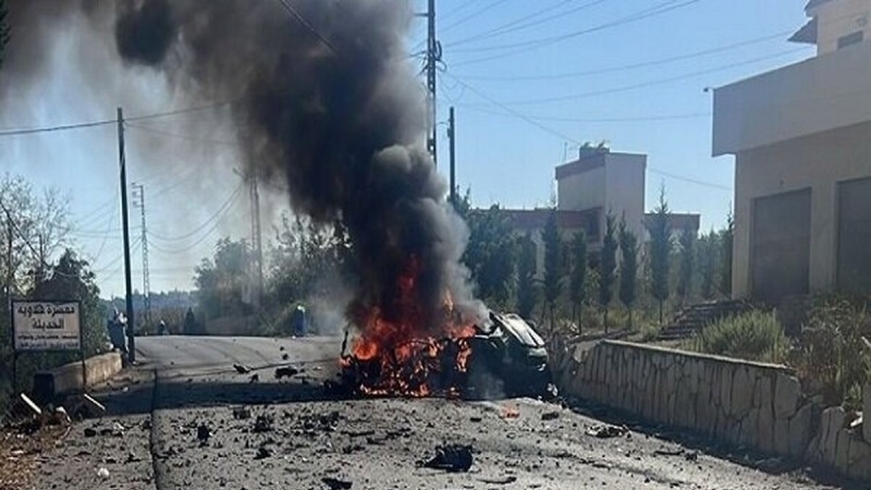 پەلاماری فڕۆکەی بێ فڕۆکەوانی ڕژێمی زایۆنی بۆ سەر ترۆمبیلێک لە باشووری لوبنان
