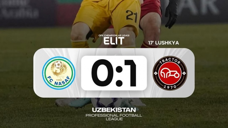 «Traktor» Özbəkistanda Luşkyanın möhtəşəm qolu ilə qələbə qazanıb