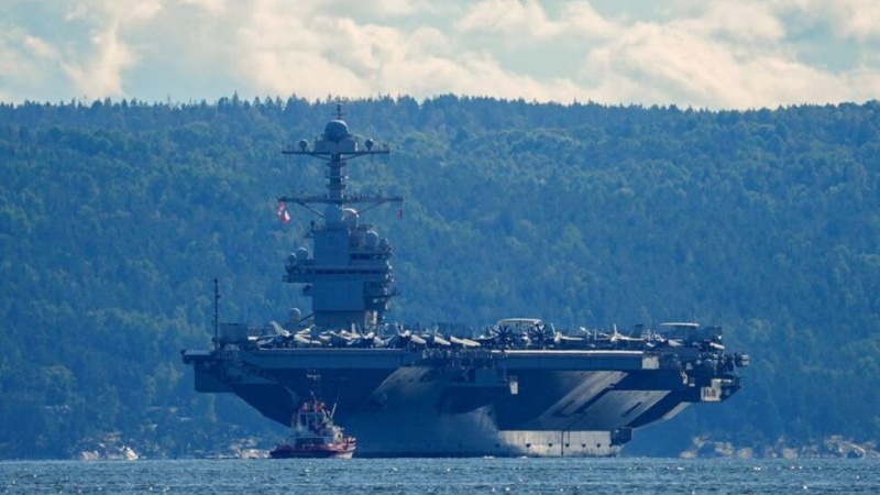 امریکا کا طیارہ بردار بحری بیڑا کریبین سی میں پہنچ گیا