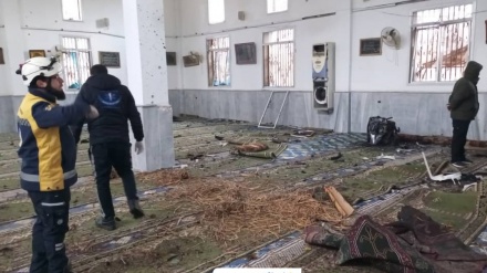 انفجار تروریستی در مسجدی در حمص سوریه