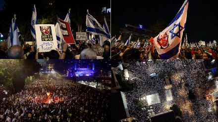 ہزاروں معصوم بچوں اور بے گناہوں کا قاتل جیل سے بچنے کے لئے معافی مانگ رہا ہے! نتن یاہو کے خلاف تل ابیب کی سڑکوں پر مظاہرین کا سیلاب