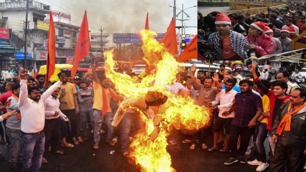 ہندوستان میں لاقانونیت عروج پر! شدت پسند ہندو تنظیموں کا کرسمس کا جشن منانے والوں پر حملہ، کانگریس نے مودی حکومت پر کی سخت تنقید