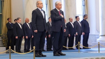 صدرِ مملکت ڈاکٹر پزشکیان کا دورۂ قازقستان، آستانہ پہنچے پر شاندار استقبال