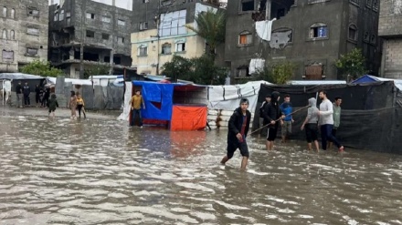 غزہ میں طوفانی بارشیں، جنگ زدہ عوام مزید مشکلات کا شکار