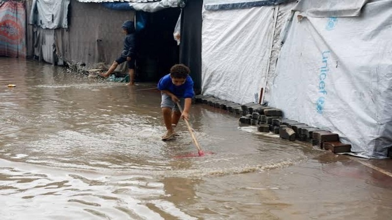 غزہ پٹی میں بائرن طوفان کے نتیجے میں کم سے کم 14 فلسطینی جاں بحق