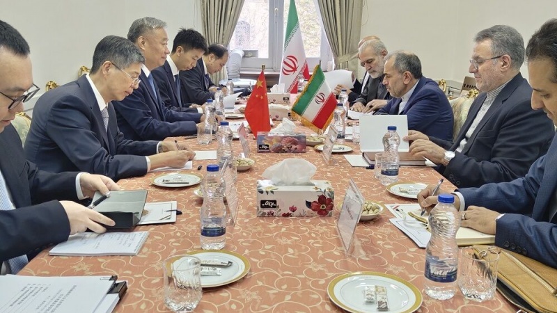 ایران و چین کے عہدہ داروں کی ملاقات، باہمی تعلقات میں فروغ پر زور 