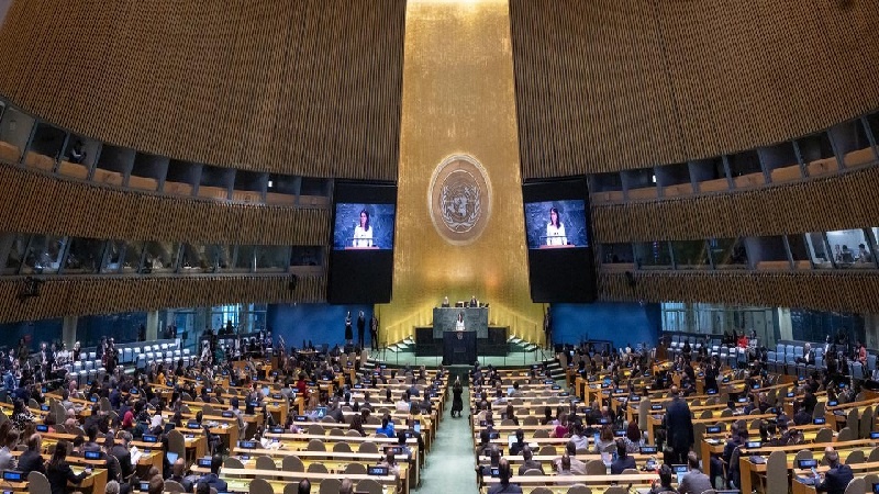 اقوام متحدہ کو ہی ہرچھوٹی اور بڑی قوم کو اکٹھا کرنے کی اخلاقی اور قانونی صلاحیت ہے: جنرل اسمبلی کی صدر کا بیان