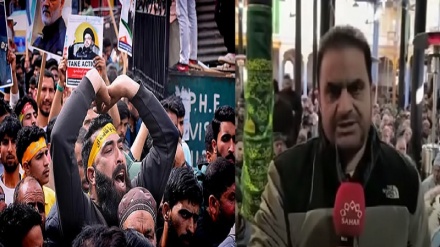 ہندوستان کے زير انتظام کشمیر میں ایران کی حمایت میں زبردست مظاہرے+رپورٹ 