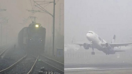 ہندوستان: دہلی میں شدید سردی اور گھنے کہرے کی وجہ سے فضائی اور ریل نظام بری طرح متاثر