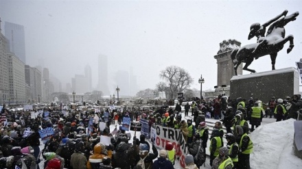 بەردەوامیی خۆپیشاندانی بەربڵاو لە شارەکانی ئەمریکا دژ بە ترەمپ