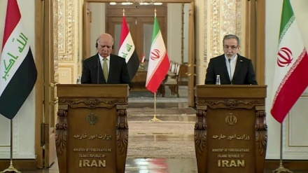 عراقی وزیر خارجہ تہران پہنچ گئے، سید عباس عراقچی کے ساتھ مشترکہ پریس کانفرنس