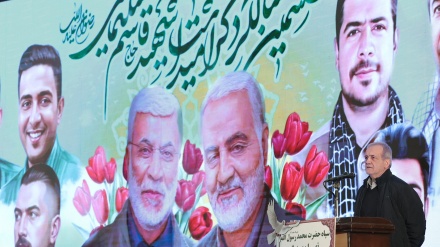  ڕێوڕەسمی ڕێزگرتن لە یادی شەهید سولەیمانی لە تاراندا