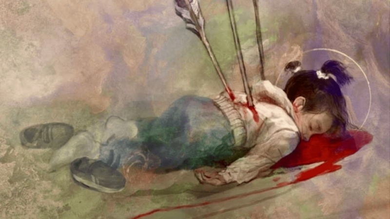 تازەترین بەرهەمی نیگارکێشی بەنێوبانگی ئێرانی بۆ شەهیدی تەمەن سێ ساڵانی کورد