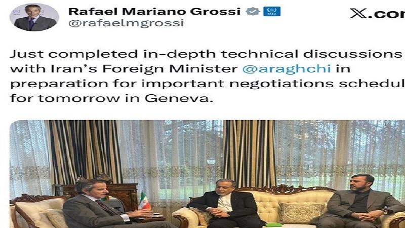 ایرانی وزيرخارجہ سے نہایت گہرے تکنیکی مذاکرات مکمل کئے ہیں : رافائل گروسی