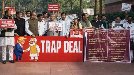 ہندوستان؛ امریکہ کے ساتھ تجارتی معاہدے کے خلاف حزب اختلاف کا احتجاج