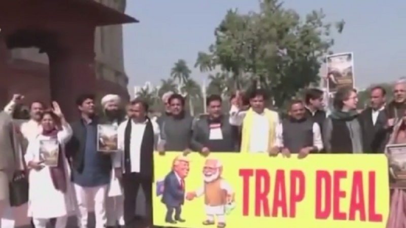 ہند۔امریکہ تجارتی معاہدے کے خلاف اپوزیشن کا احتجاج، کسانوں اور تاجروں کے مفادات پر خدشات