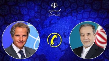 ایرانی وزیر خارجہ اور آئی اے ای اے سربراہ کی ٹیلیفونی گفتگو، مذاکراتی پیش رفت پر تبادلہ خیال