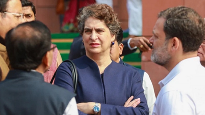 ہندوستان ؛ اراکین پارلیمنٹ کی معطلی پر کانگریس کا احتجاج