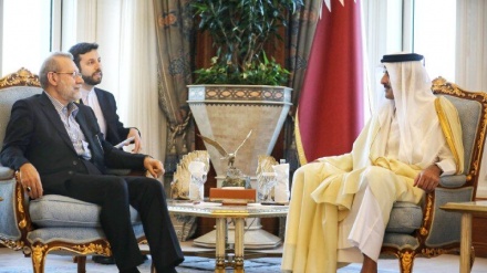 ایران کی اعلیٰ قومی سلامتی کونسل کے سیکرٹری کی امیر قطر سے ملاقات ، باہمی علاقائی اور عالمی مسائل پر تبادلہ خیال