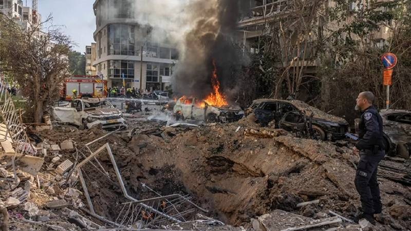 تل ابیب کے مرکز پر ایران کا میزائل حملہ