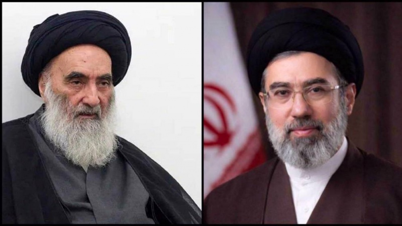 Ajatolah Sejed Ali al-Sistani i novoizabrani vođa Islamske revolucije, Modžtaba Hamenei