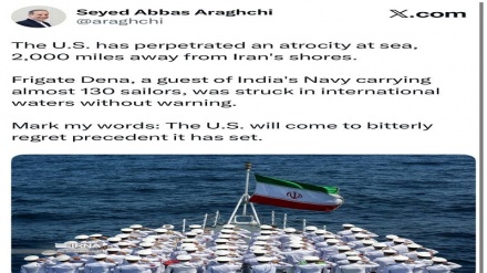 دنا جہاز کے غرق ہونے پر وزیر خارجہ کا انتباہ