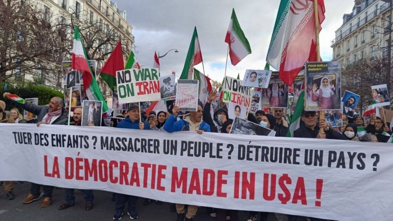 پیرس میں امریکا اور صیہونی حکومت کے خلاف مظاہرے