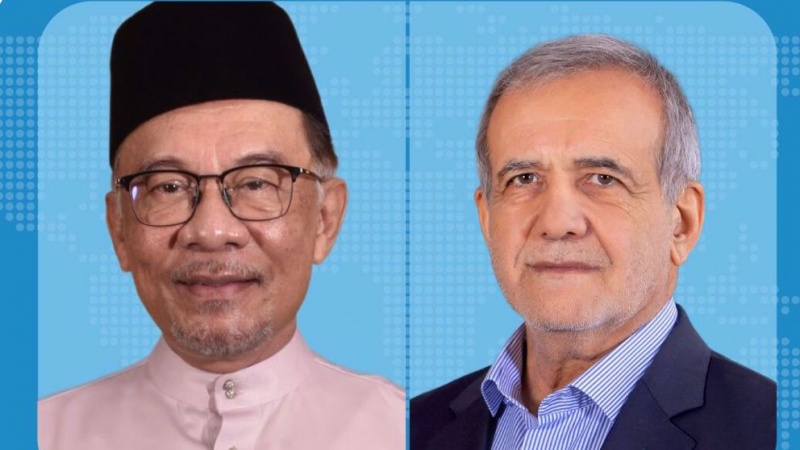 Iranski predsjednik Masud Pezeškian i malezijski premijer Anwar Ibrahim