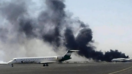 هێرشی سعودیە بۆ سەر فڕۆکەخانەی سەنعا ،ئەنساڕوڵا: سعودیە گۆڕی خۆی هەڵکەند