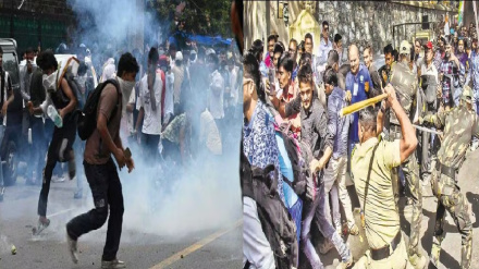 ہندوستان میں پارلیمنٹ مارچ کرنے والے طلبہ پر پولیس کا لاٹھی چارج، آنسو گیس کے گولے داغے، کئی زخمی، اپوزیشن حکومت کی بے رحم کاروائی پر سخت ناراض