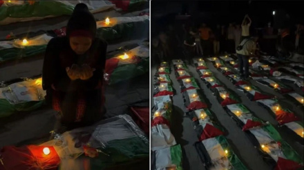غزہ میں 70 بچوں سمیت 100 فلسطینی شہدا کی اجتماعی نمازِ جنازہ